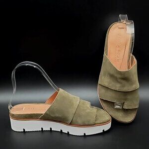 GENTLE SOULS KENNETH COLE Lavern Olive Platform Wedge Sandals Women's Size 6